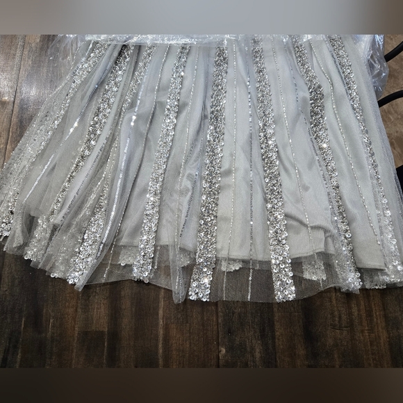 Chicas Elegant Silver Evening Gown - Picture 4 of 12